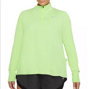 Nike Women's Element Dri-FIT Half-Zip Running Top XL green, Great cond